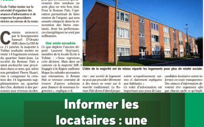 Le Roman Pais prépare la vente de 14 logements sociaux, Ecolo appelle à la transparence